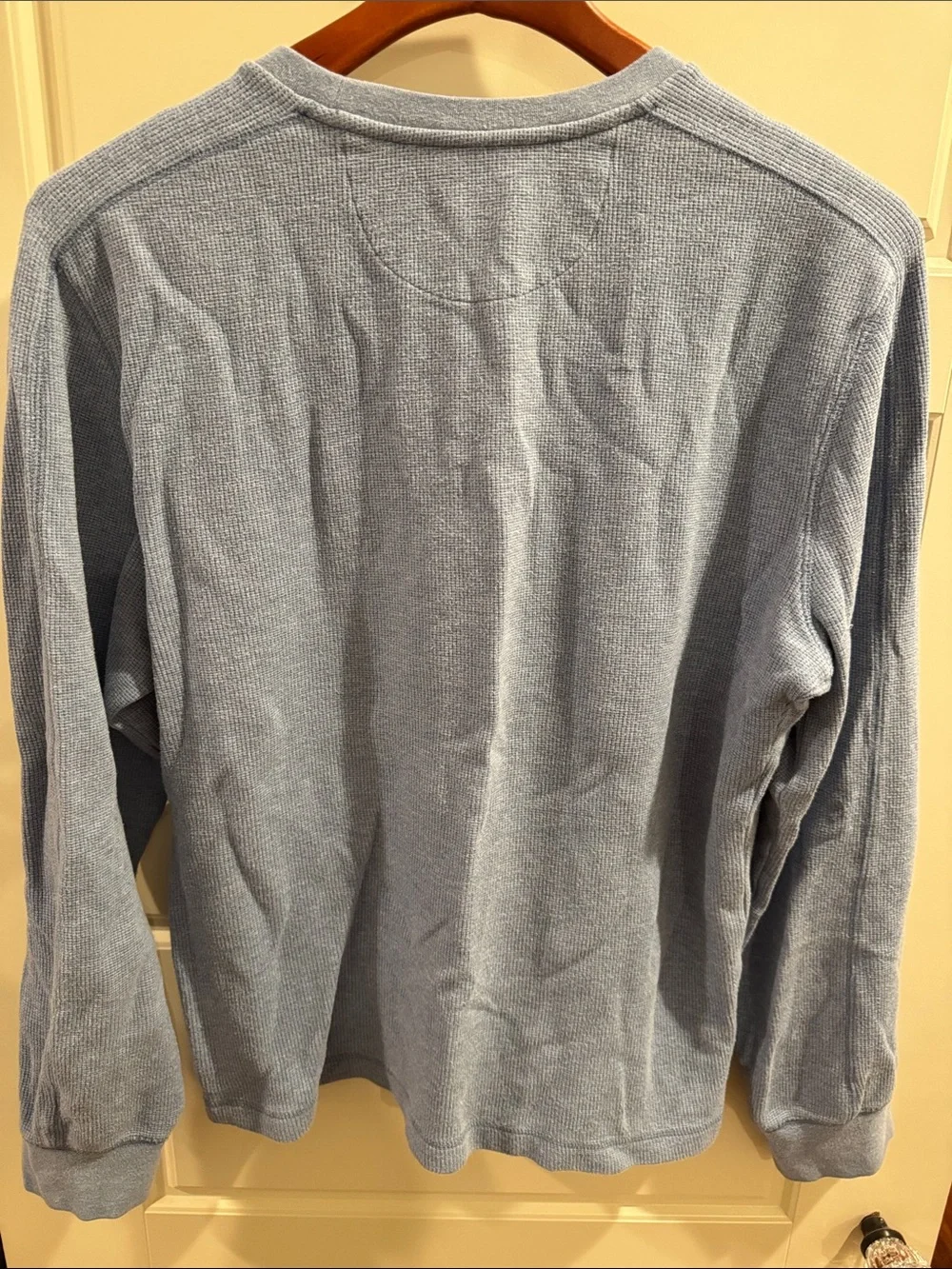 Banana Republic Blue Waffle Knit Long Sleeve Top